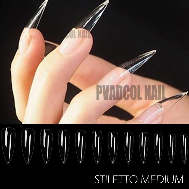 Gel X Nails Long Coffin Stiletto Full Cover Sculpted Extension System False Nail Tips 240pcs/bag