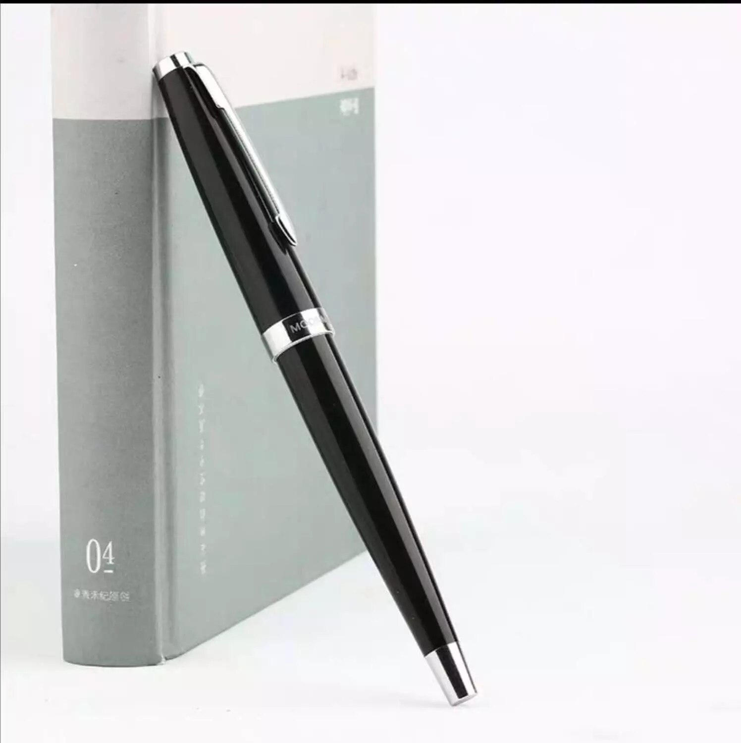 Moonman 80s Fountain Pen Ink Pen Semi Exposed Fine Nib Converter Filler Stationery Office school supplies Writing Pens