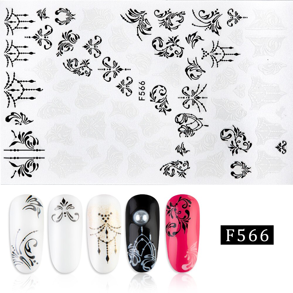 1pcs 3D Bloeiende Bloem Nail Stickers Zelfklevende Nail Art Stickers Bloem Leaf Nail Sticker en Sticker Nail Art Tips DIY Decoratie