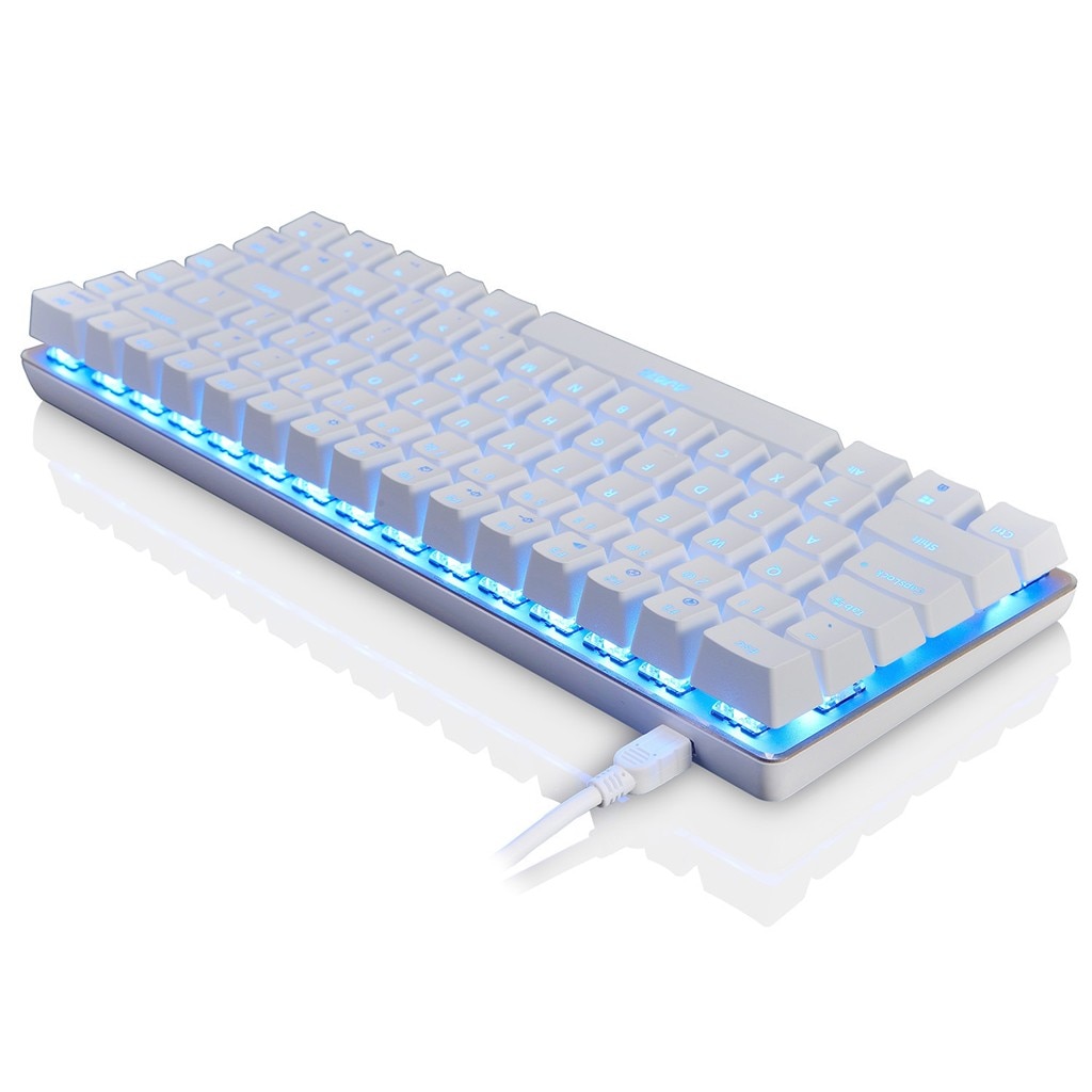 AK33 podświetlana Usb przewodowa mechaniczna klawiatura gamingowa niebieskie czarne przełączniki na biuro, USB przewodowy podświetlany diodami LED Axis Gaming Mechanical