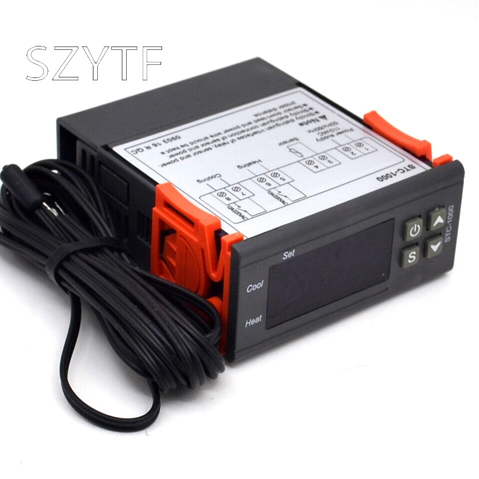 STC-1000 Temperature Controller STC 1000 Thermostat Aquarium NTC Sensor 220V