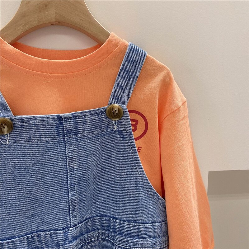 frühling Jungen Und Mädchen lässig Denim Overall Koreanische stil verlieren Alle-spiel Strumpf Hosen Für freundlicher freundlicher