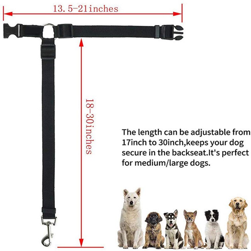 Verstelbare Hond Auto Veiligheidsgordel Reflecterende Huisdier Veiligheid Seat Belt Clip Buckle Tether Duurzaam Reizen Riem Lood Thuis Huisdier Product Gadget