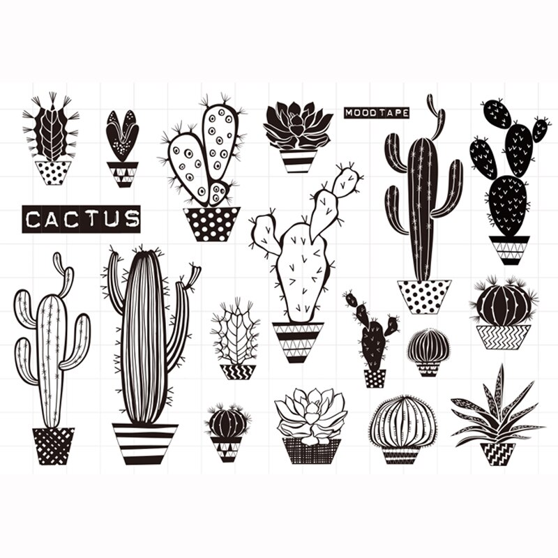 Zfparty kaktus gennemsigtig klar silikone stempel / segl til diy scrapbooking / fotoalbum dekorative kortfremstilling