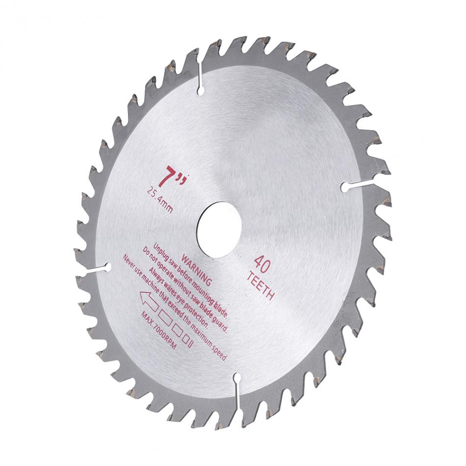 Circular 7inches 40T Teeth Cemented Carbide Circular Wood Cutting Tool Bore Diameter 25.4mm Sawing Machine