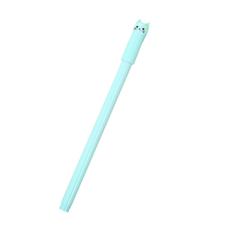 0.5mm brevpapper gulliga tecknade djur katt svans neutral penna student med full nål svart penna brevpapper leveranser: Sjöblått