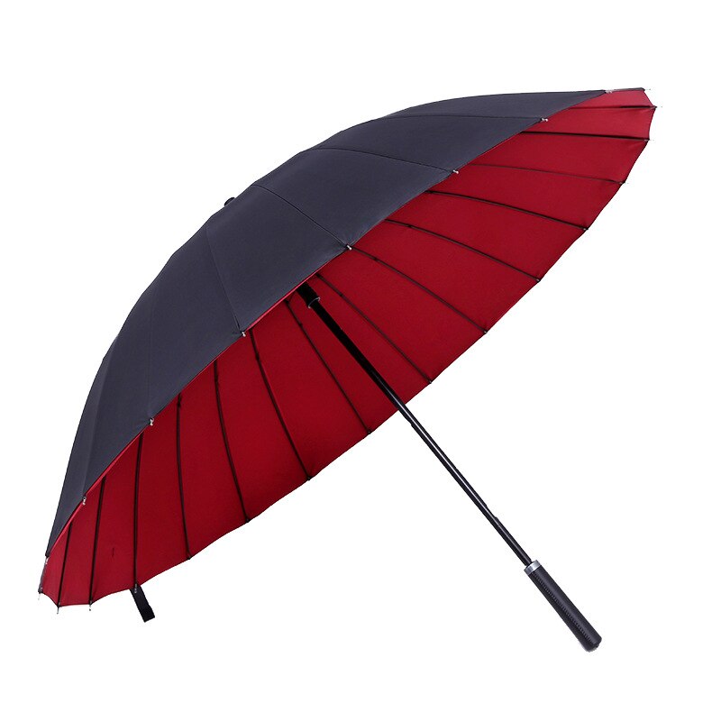 Long Handle Big Golf Umbrella Women Travel Parasol Rain Umbrella Men 24K Strong Double Windproof Glassfiber