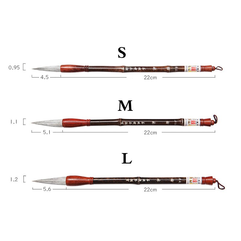 Traditional Chinese Writing Brushes Weasel Hair Writing Brush for Calligraphy Painting Practice Caligrafia Craft Supply