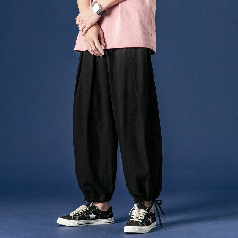 Chinese Style Harem Pants Men Hiphop Baggy Wide Legs Harajuku Trousers Male Kung Fu Pantalon Chinese Pants Man 10969: 3 / XL