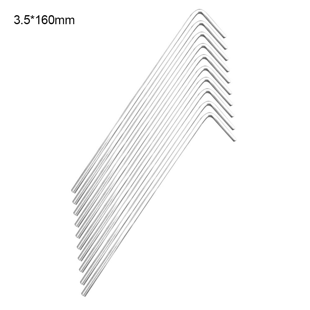 10 Stuks Tent Camping Haringen Nagels Metalen Staal Duurzaam Heavy Duty Voor Outdoor Wandelen Grond Stakes B99: size 3.5x160mm