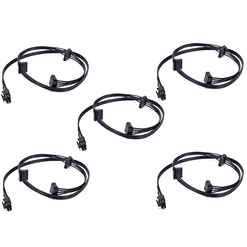PCIe 6 Pin 1 to 3 Molex IDE Power Supply Cable Modular PSU 4 Pin Peripheral for Corsair AXi Series AX1500I AX1200I: Style 2