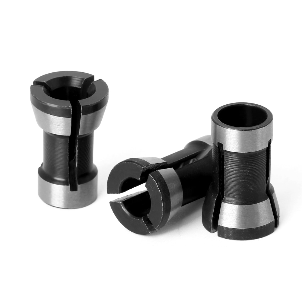 1pc 3PCS Set collets 6.35mm 8mm 6mm collet chuck Engraving Trimming machine Electric Router Milling Cutter Accessories