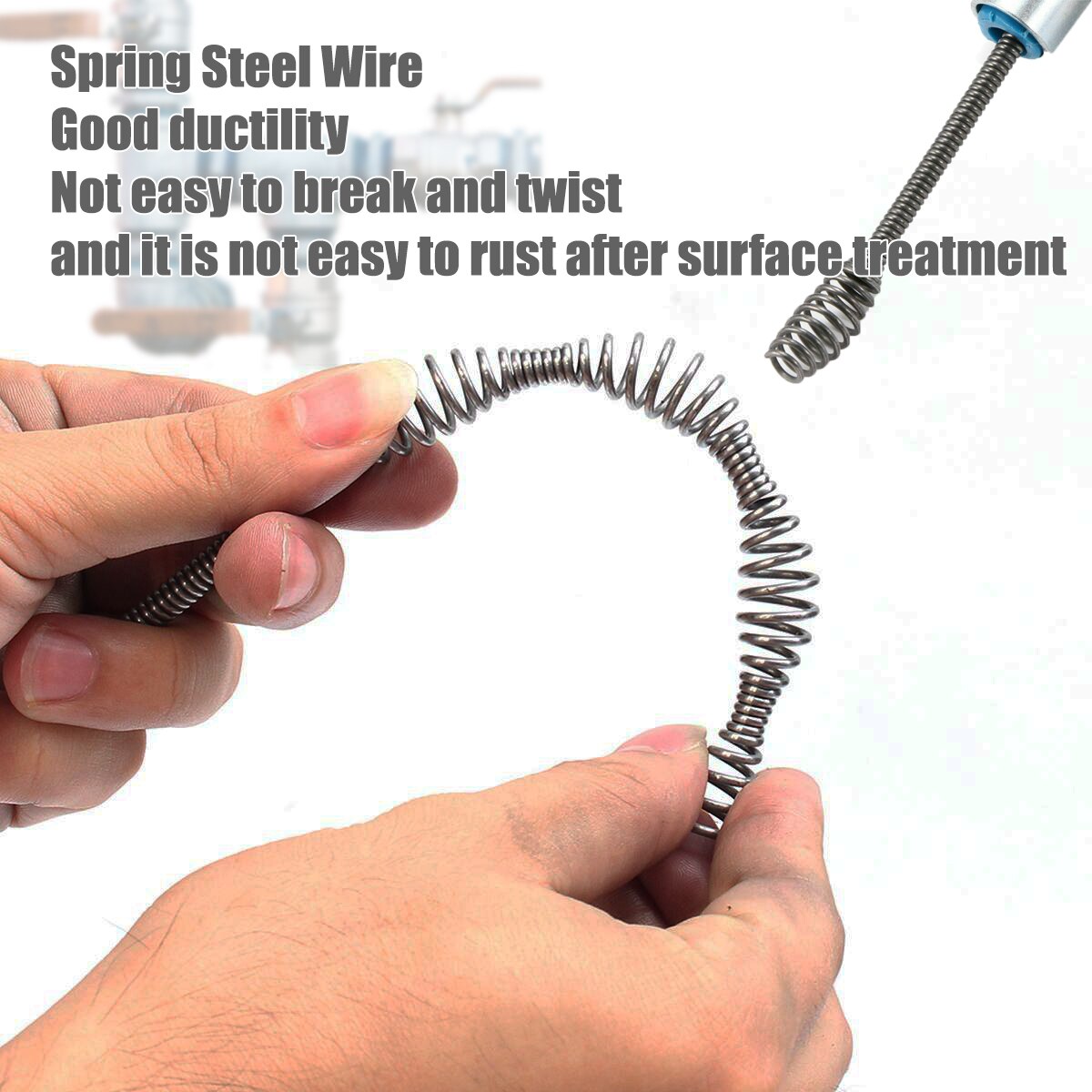 10M 5M 3M Drain Unblocker Flexible Rod Auger Snake Rod Kitchen Toilet Sewer Blockage Cleaner Hair Clogging Pipe Dredger