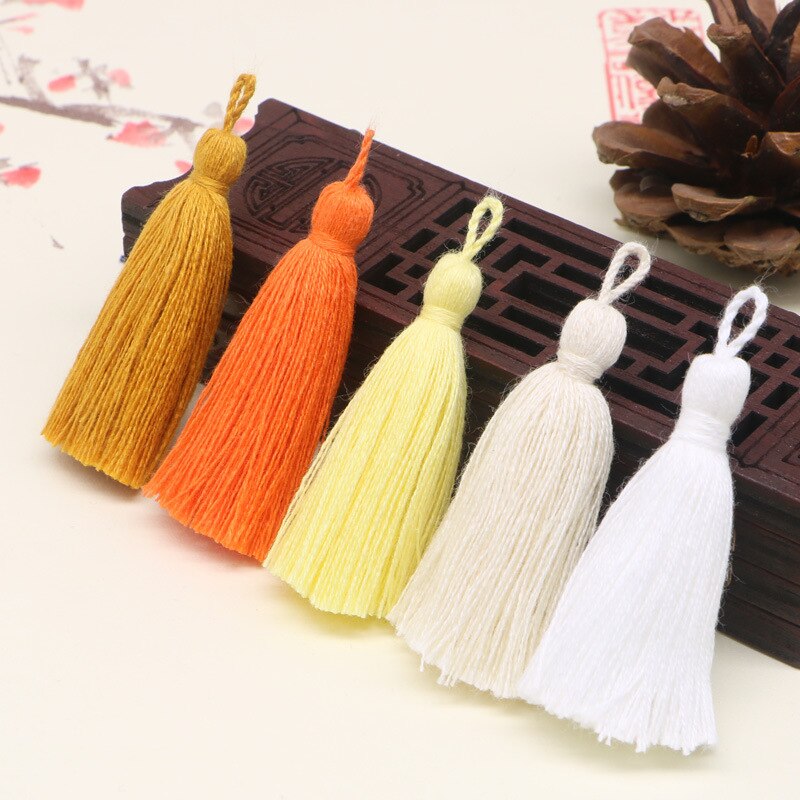 10PCS Mini Pure Cotton Colorful Tassels DIY Pendant Jewelry Curtain Garments Decorative Accessories Key Chain Handbag Pendants