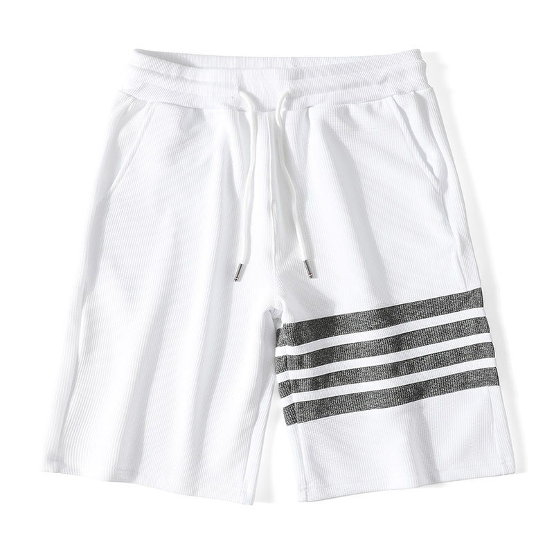 Shorts Herren Kleidung Shorts Hosen Fracht Schweiß Koreanische Sommer Casual Plus Größe Kleidung Atmungsaktive Jogginghose Kleidung: WHITE / 4XL