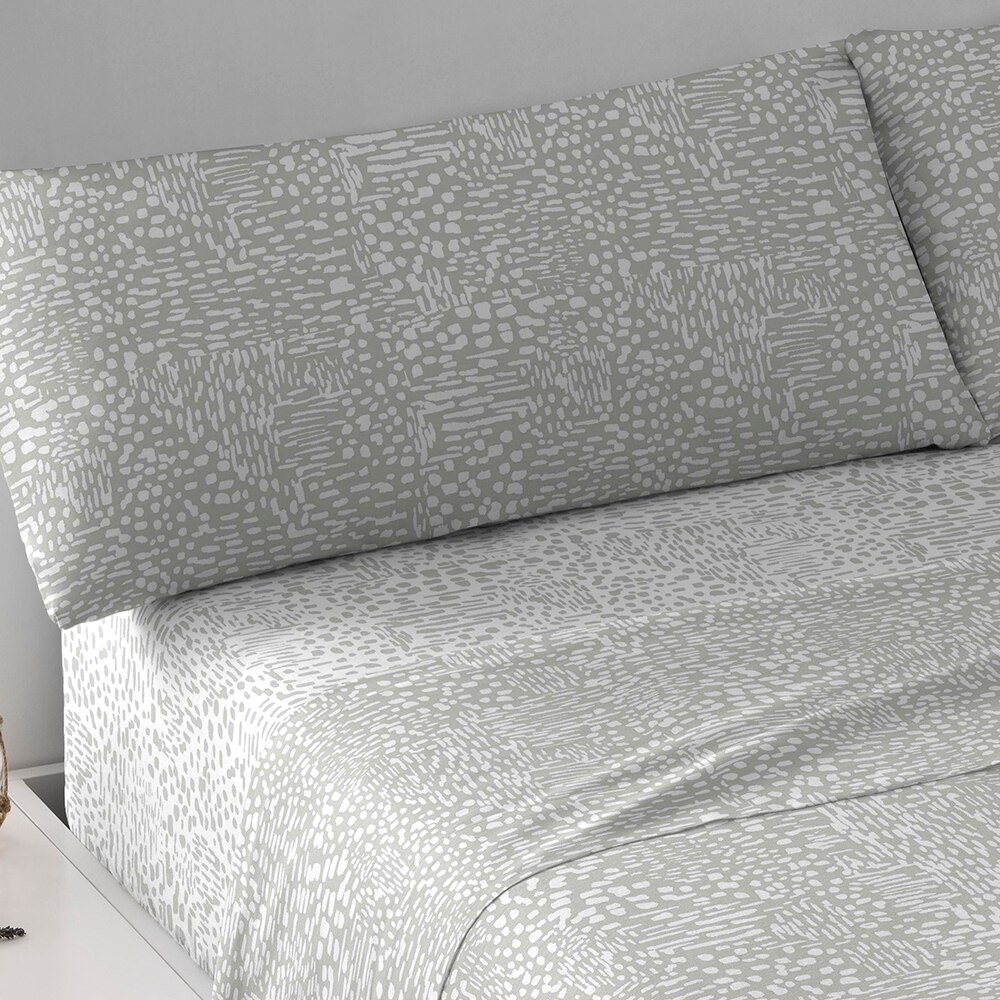 PimpamTex- Juegos de sábanas King Size para cama 180 | Ropa de Cama Grande con 4 Piezas de Polialgodón con Estampados Originales: Mati Pearl