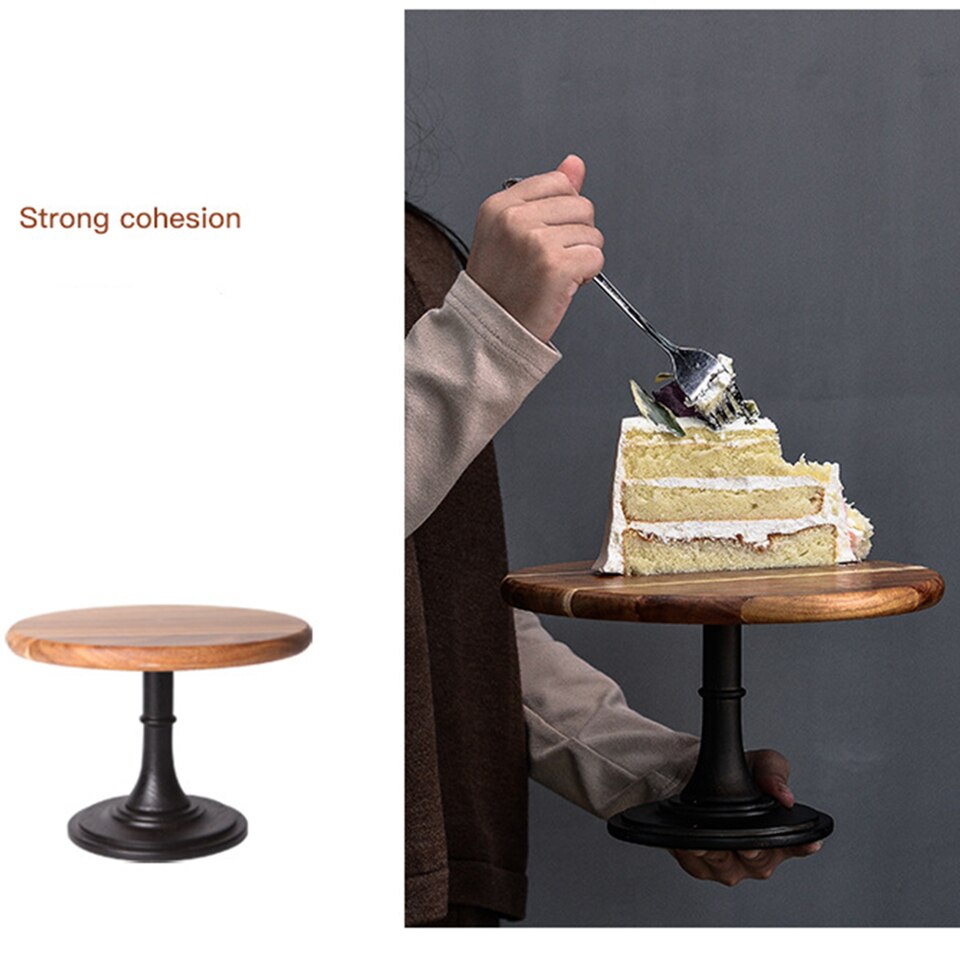 Msjo kagestativ i europæisk stil bryllup fødselsdagsfest dekoration massivt træ dessertstativ cupcake display stativ