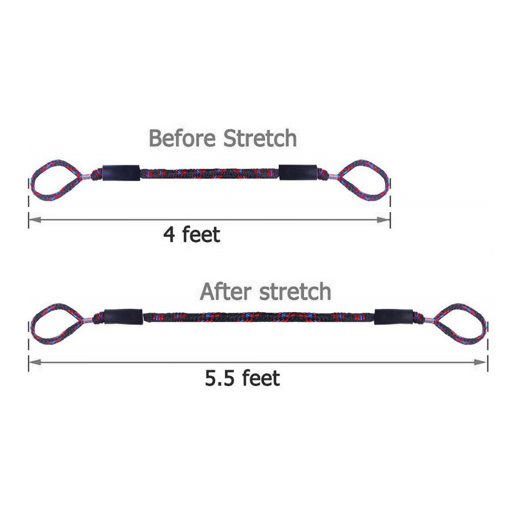 Corde di ormeggio estensibili per pontile elastiche per barche Marine da 2 pezzi