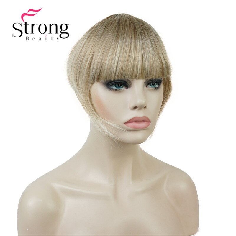 Strongbeauty synteettiset hiukset ohut siisti ilma otsatukka klipsi hapsussa hiusten etuosa otsatukka otsatukka hiuspidennykset hiuskappaleen värivalinnat