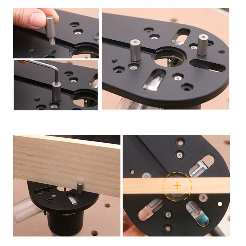 Circle Cutting Jig for Bosch Makita Electric Hand Trimmer Wood Router Circle Milling Groove DIY Tools Woodworking Milling