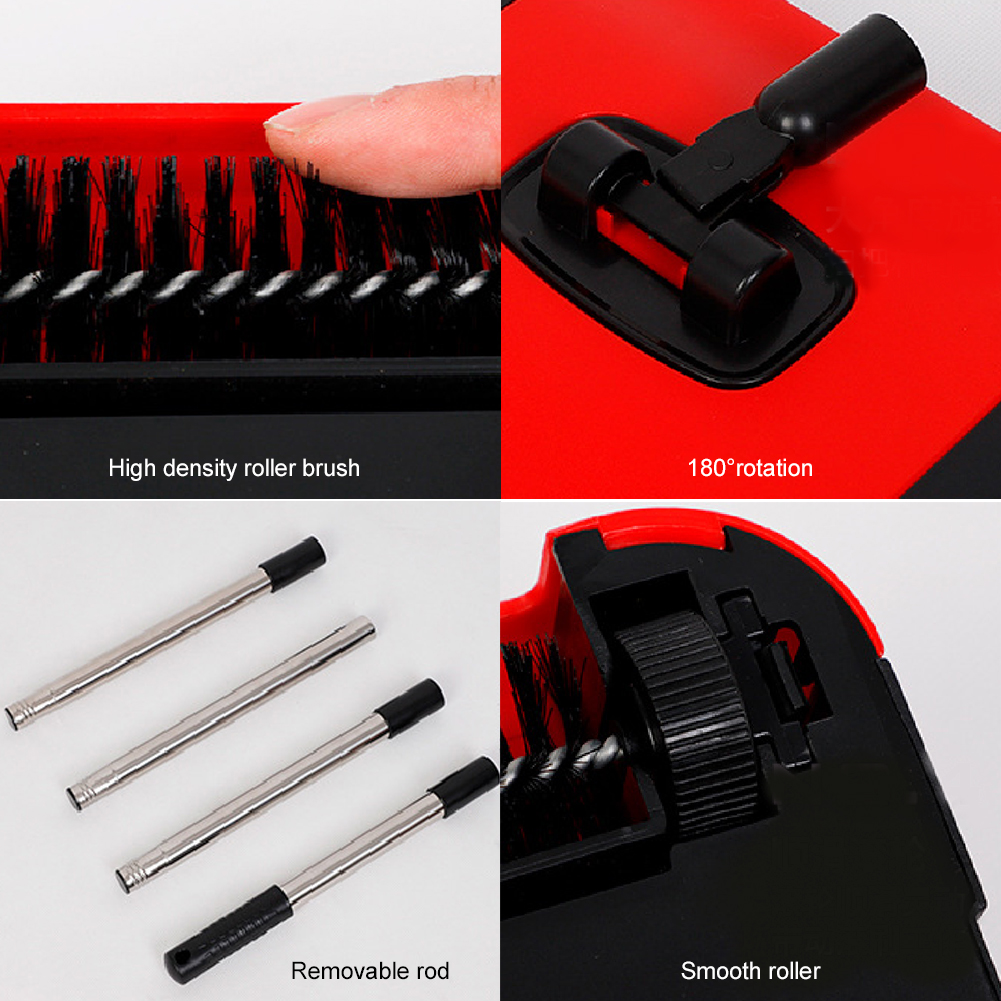 Carpet Floor Sweeper Hand Push Automatic Broom Home Office Carpet Dust Shredded Paper With Brush Cleaning Sweeper 110*24*22cm