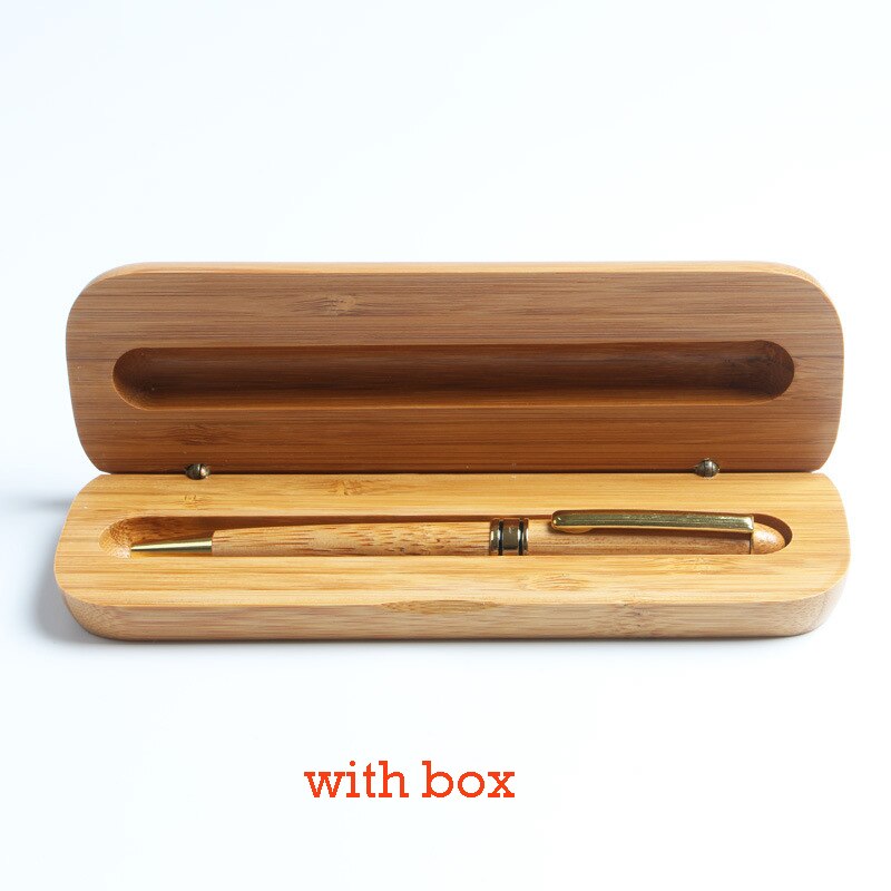 Luxury Bamboo Calligraphy Art Fountain Pen Gel Pen 0.5mm Ink Writing Tools Students Ballpoint Pen Office Business with Box: Ballpoint Pen