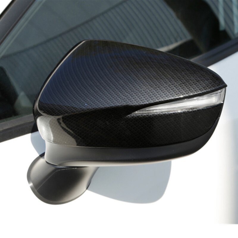 Pour Mazda CX3 CX-3 en fibre de carbone rétroviseur revêtement d'habillage voiture style accessoires 2 pièces
