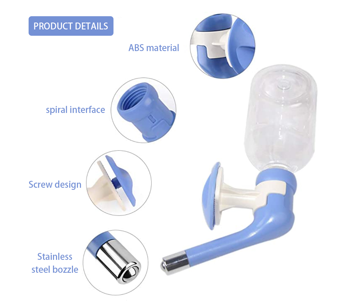 250/500ML No Drip Dog Water Bottle Best Animals Wire Cage Dispenser Waterer Leak-Proof Nozzle Pets Crate Drinker Bunny Rabbits