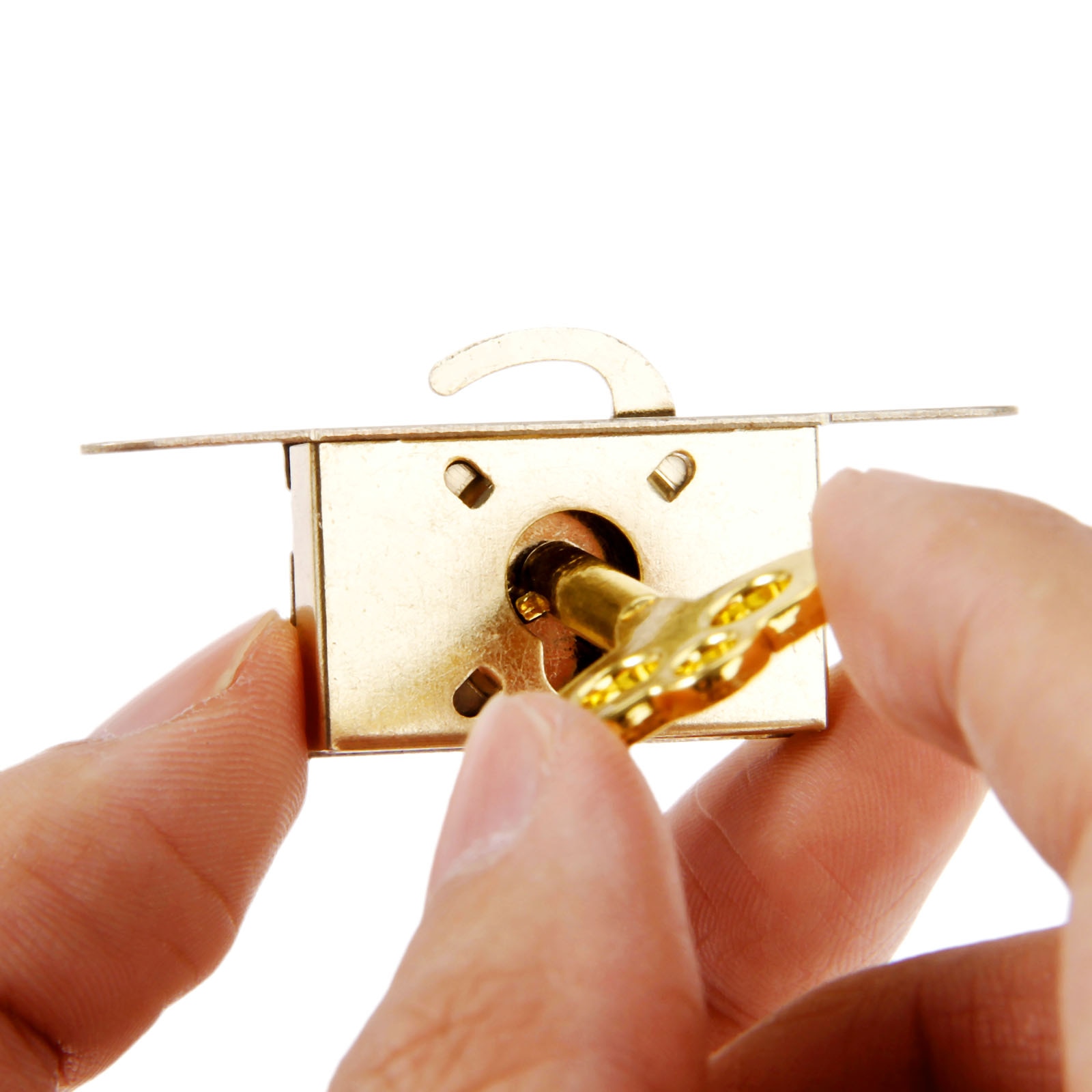 5 stk /1 sæt guld klassisk lås zink legering opdelt nøglekontakt skuffe garderobeskab skab antik vintage møbler hardware