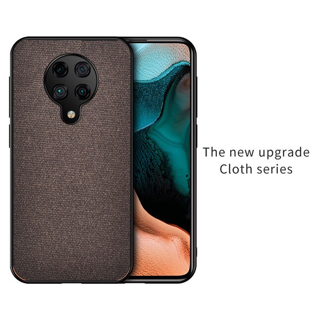 Funda de tela para Huawei Y9A, funda de lujo suave de silicona de TPU, funda trasera de plástico de PC duro para Huawei Y9A, Coque, Fundas a prueba de golpes: Brown