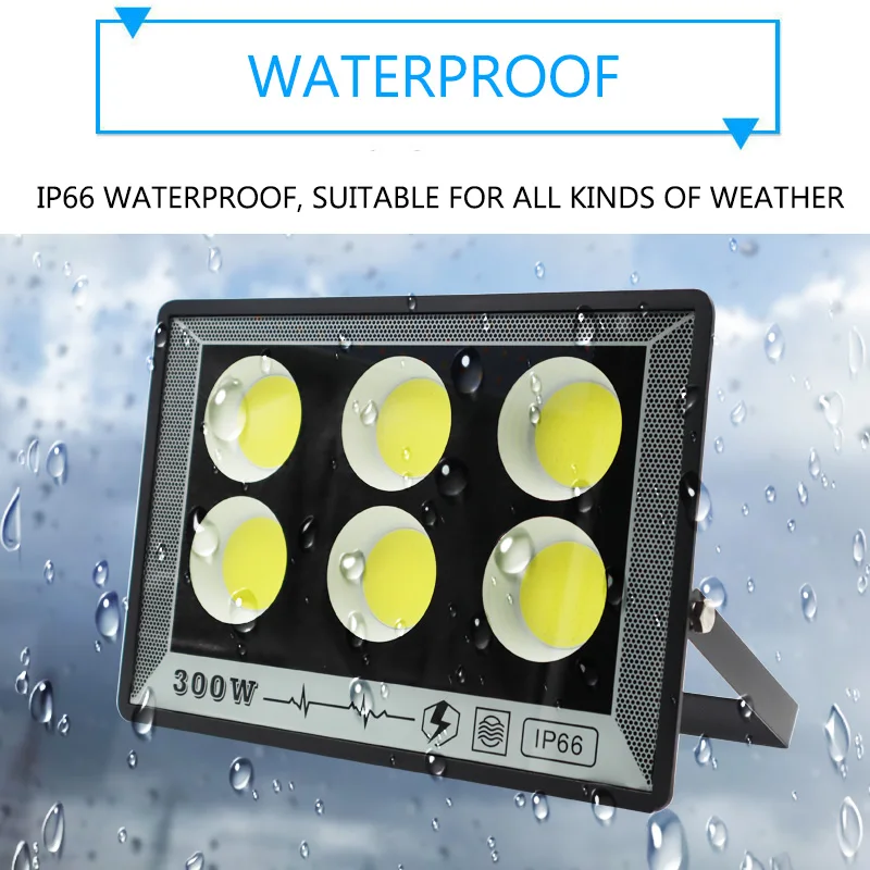 50/100/200/300/400/500w led-projektører,  ac 175-265v udendørs vægprojektører, spotlight,  ip66 vandtætte led-gadelamper