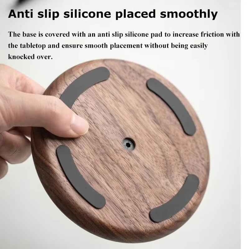 Suporte de fone de ouvido de madeira maciça computador mesa monitor fone de ouvido trocador borda nogueira suporte universal