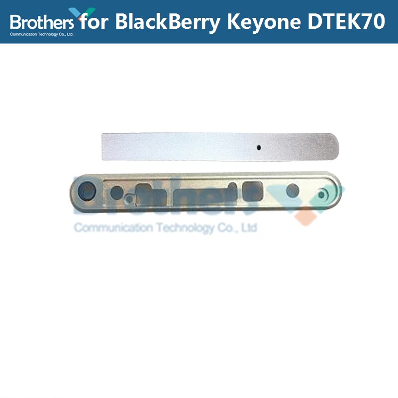 For BlackBerry KEYone DTEK70 DTEK 70 Back Cover Battery Door Housing Flake Top UP Bottom Cover BackCover Phone Replacement: Top and Flake Silver