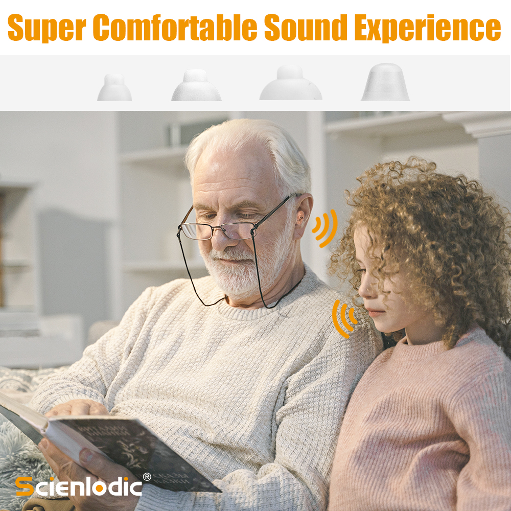 Appareil auditif Invisible, aide auditive Rechargeable CIC, Mini aide auditive pour personnes âgées sourdes, amplificateur auditif