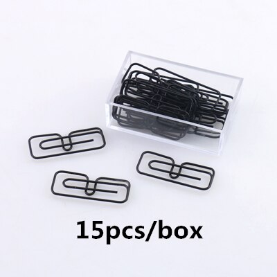 tutu (cena/20 klipów) officehip okulary w kształcie spinacze robić papieru śmieszne Kawaii zakładki biurowe szkolne klipy robić znakowania H0161: 15 szt