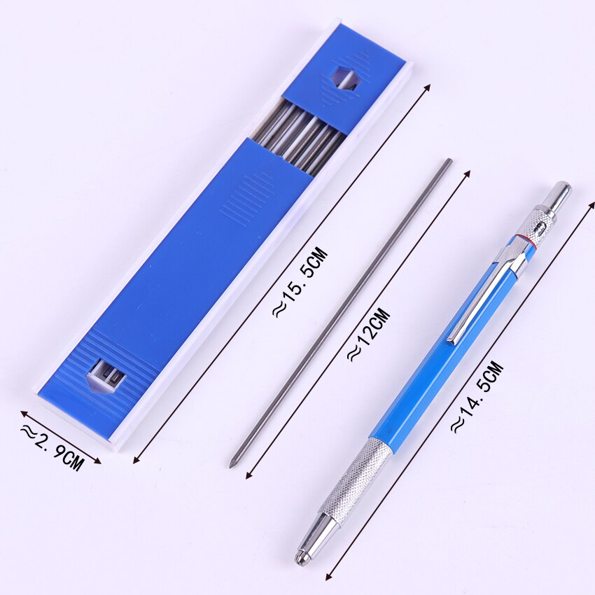 1+12PCS Leads Holder Drawing Pencil Set Writing School Stationery HB Lead Pencils Mechanical Automatic Pencil