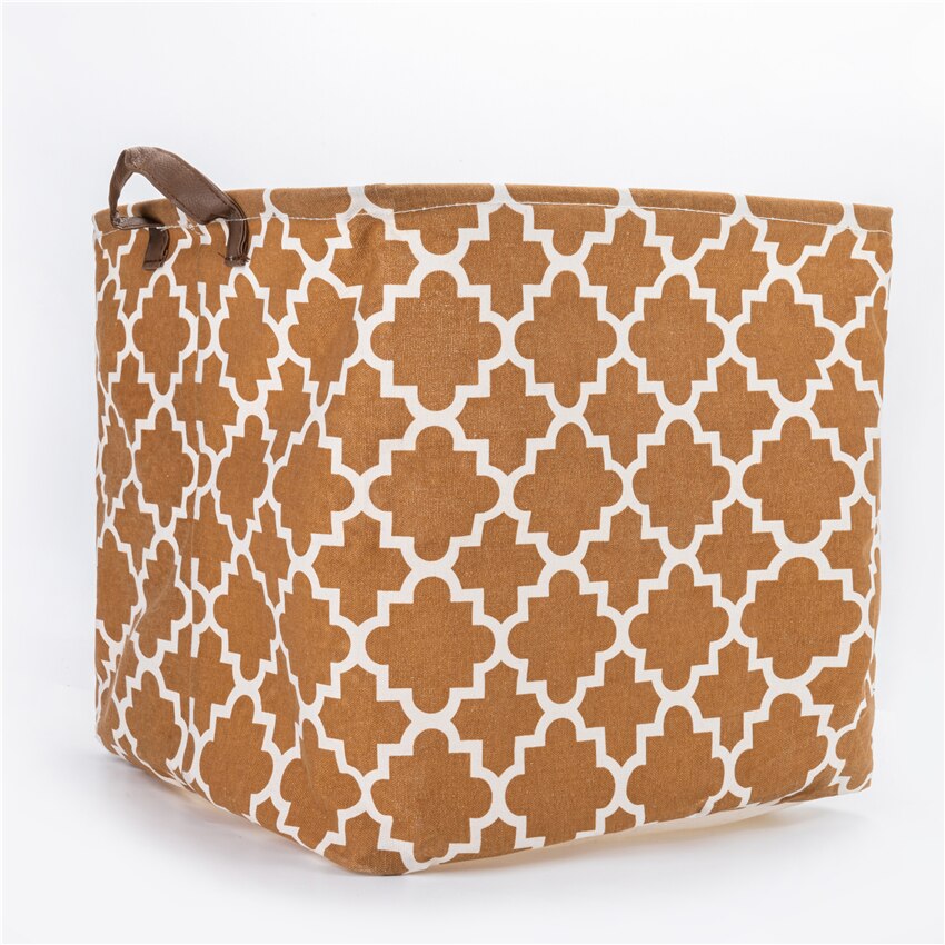 Cube Folding Cotton Linen Fabric Storage Box Clothes Toys Storage Basket For Toys Organizer Home Laundry Basket With Handle: 20