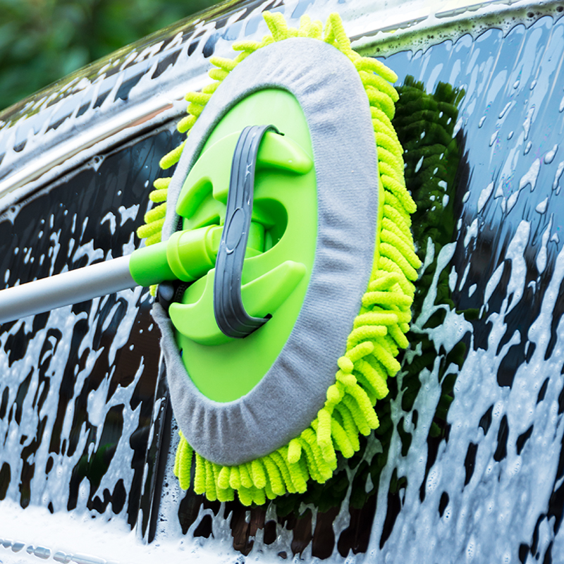 Autowasseretteborstel Cleaning Mop Chenille Bezem Verstelbare Telescopische Lange Handvat Auto Cleaning Tools Draaibare Borstel Auto Accessoires