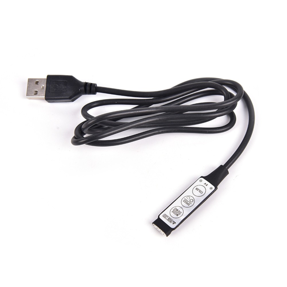 Dc 5v 6a 30w usb ledet rgb kontroller mini 3 nøkkel fjernkontroll mørkere til 5v rgb ledet stripe lys