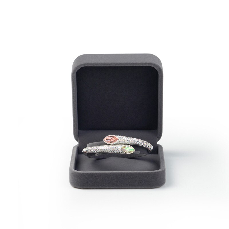 FANXI Grigio tessuto Della Peluche del Regalo Dei Monili per Orecchino Anello Collana Braccialetto Scatola di Imballaggio Organizzatore Dei Monili di Cerimonia Nuziale di Compleanno: Bangle scatola