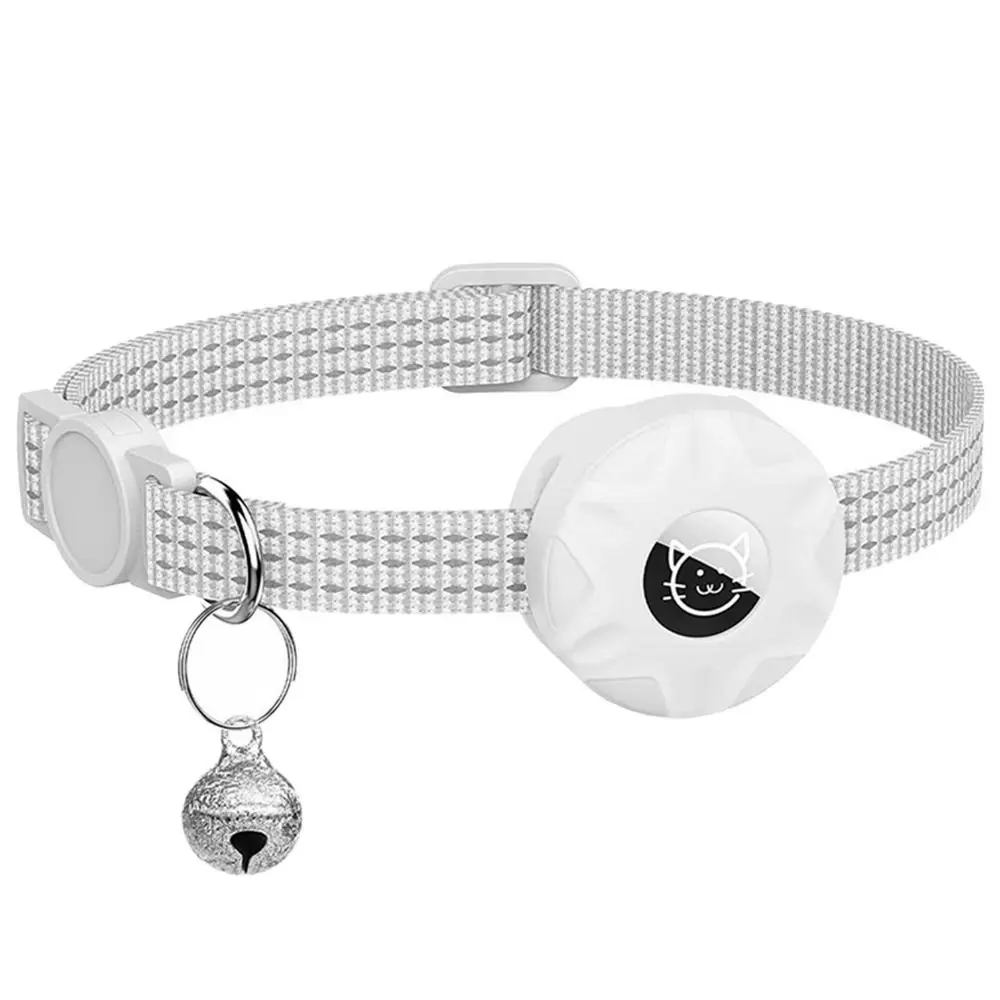 Katt med gps for airtag-tilbehør anti-tapt halsbånd for apple airtag-holder sporingsboks kjæledyrhalsbånd: Lysegrønn