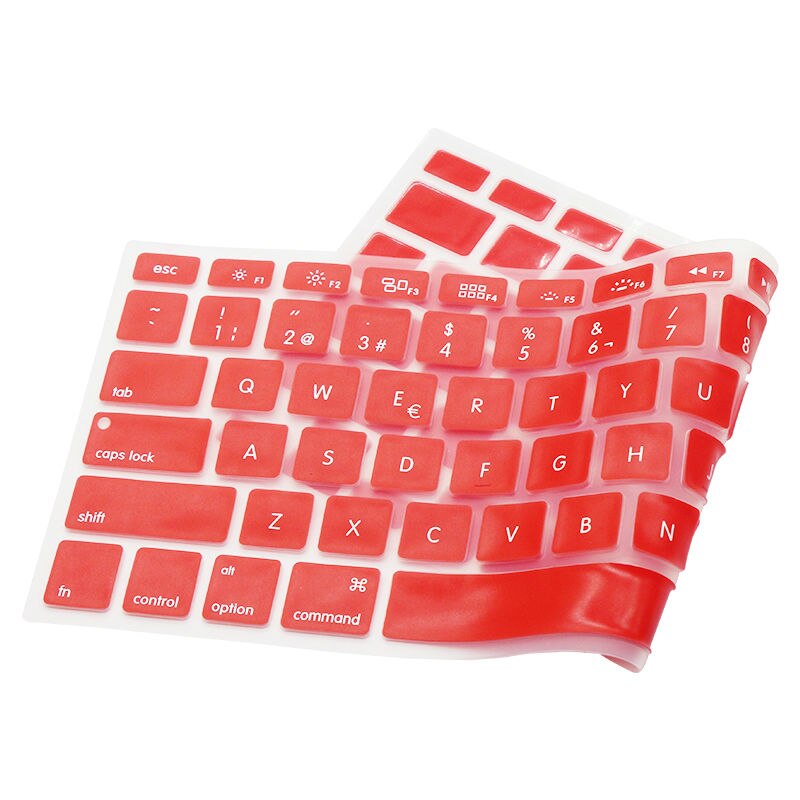 Osłona klawiatury naklejka silikonowa wersja amerykańska język hiszpański list Protector dla Macbook Air 13 Pro 13 15 17 Retina Film