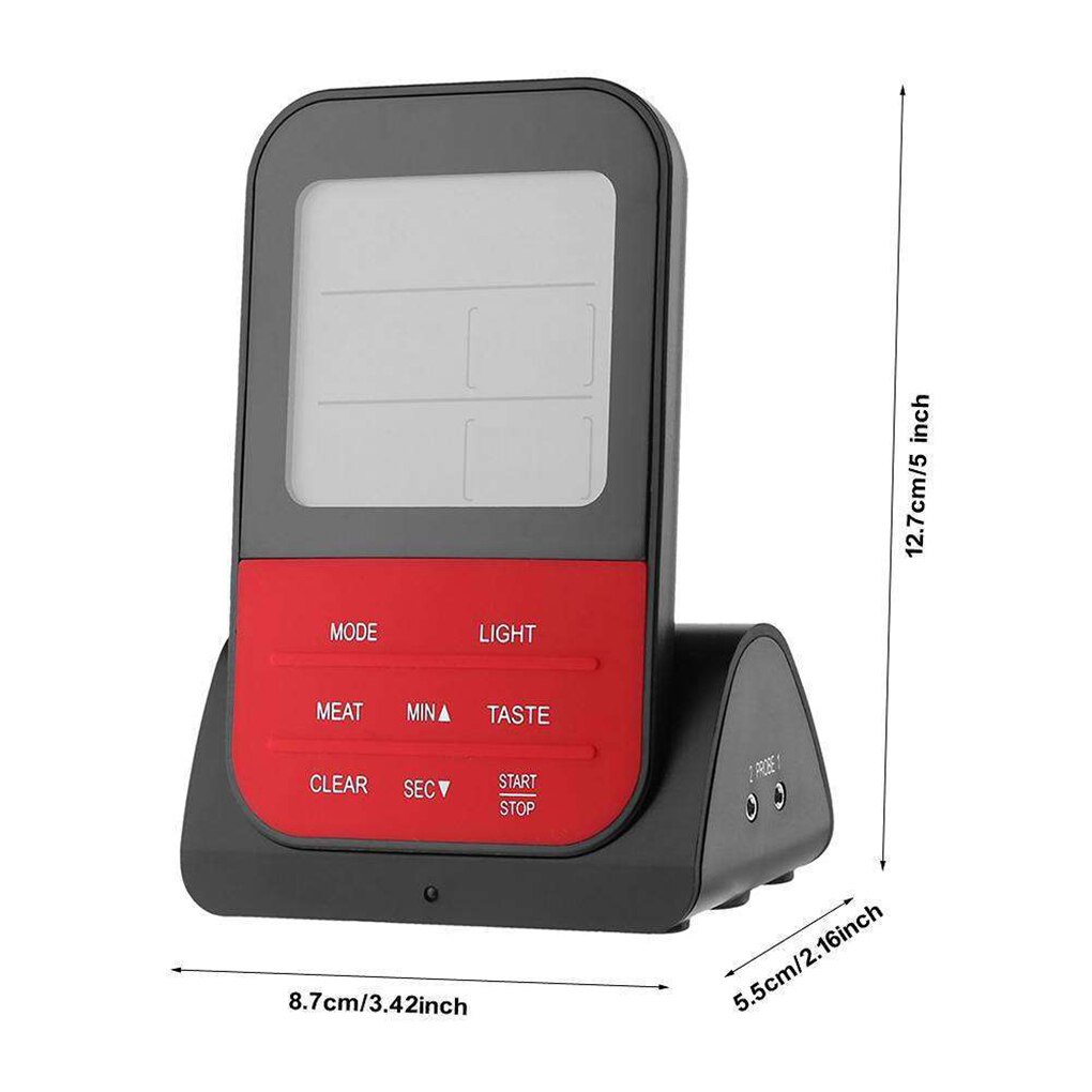 Wireless Remote Meat Thermometer Dual Probe Digital Backlight Cooking Oven BBQ Kitchen Food Thermometer Grilling Barbecue