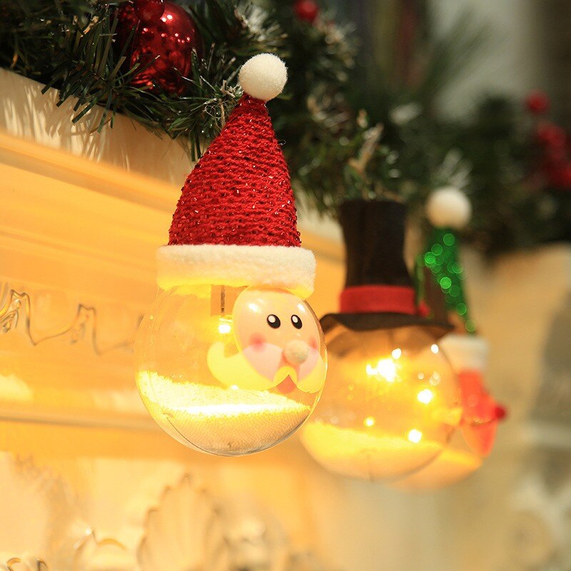 leuchtend Spielzeuge niedlich Christmas Baum Weihnachten Anhänger hängend Ball Christmas Beleuchtung Neu1