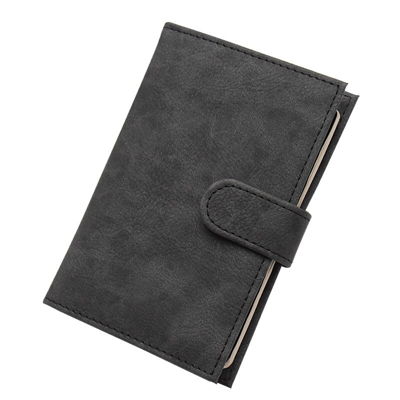 Retrotyylinen pu-nahkainen passikotelon suojakotelo sisäänrakennettu rfid-esto suojaa henkilökohtaisia tietoja: Musta