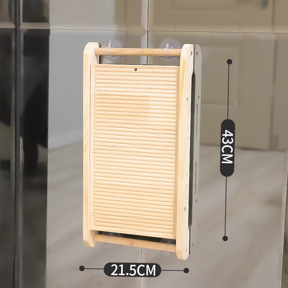 Wooden Cat Scratching Post Solid Wood Scratching Board Turntable Lovely Cat Teaser Grinding Claws Toy Wear-Resisting Kitten Toy