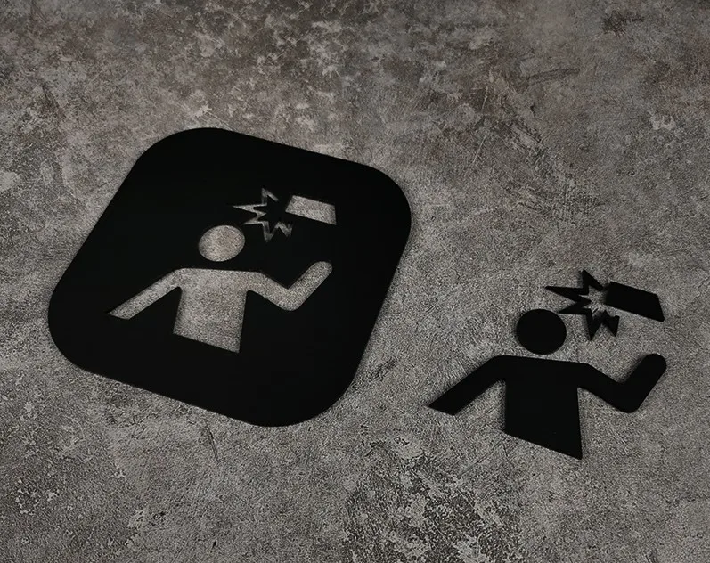 Sinais de banheiro oco agachamento lembrete sinalização placa de porta lembretes quentes placa indicadora banheiro wc parede porta adesivo: 20x30cm / Azul