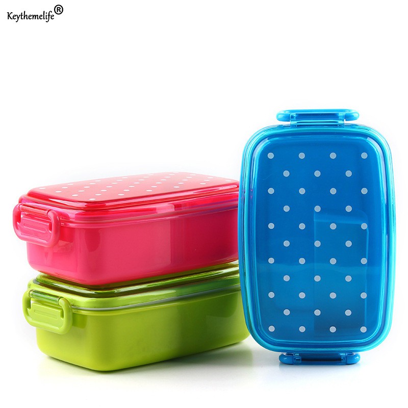 Dot Lunchbox Voor Kinderen Picknick School Voedsel Opslag Container Bento Sushi Box Kids Fruit Snack Magnetron Lunchboxen