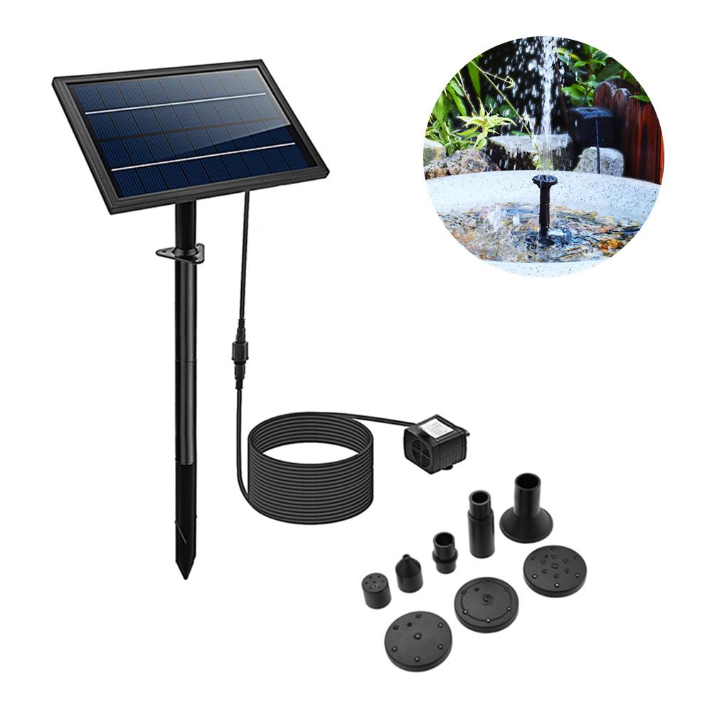 Solar Fountain High Power Beautiful Battery With Lamp Inserted Water Pump Garden Landscape Decoration Pump 8W: A