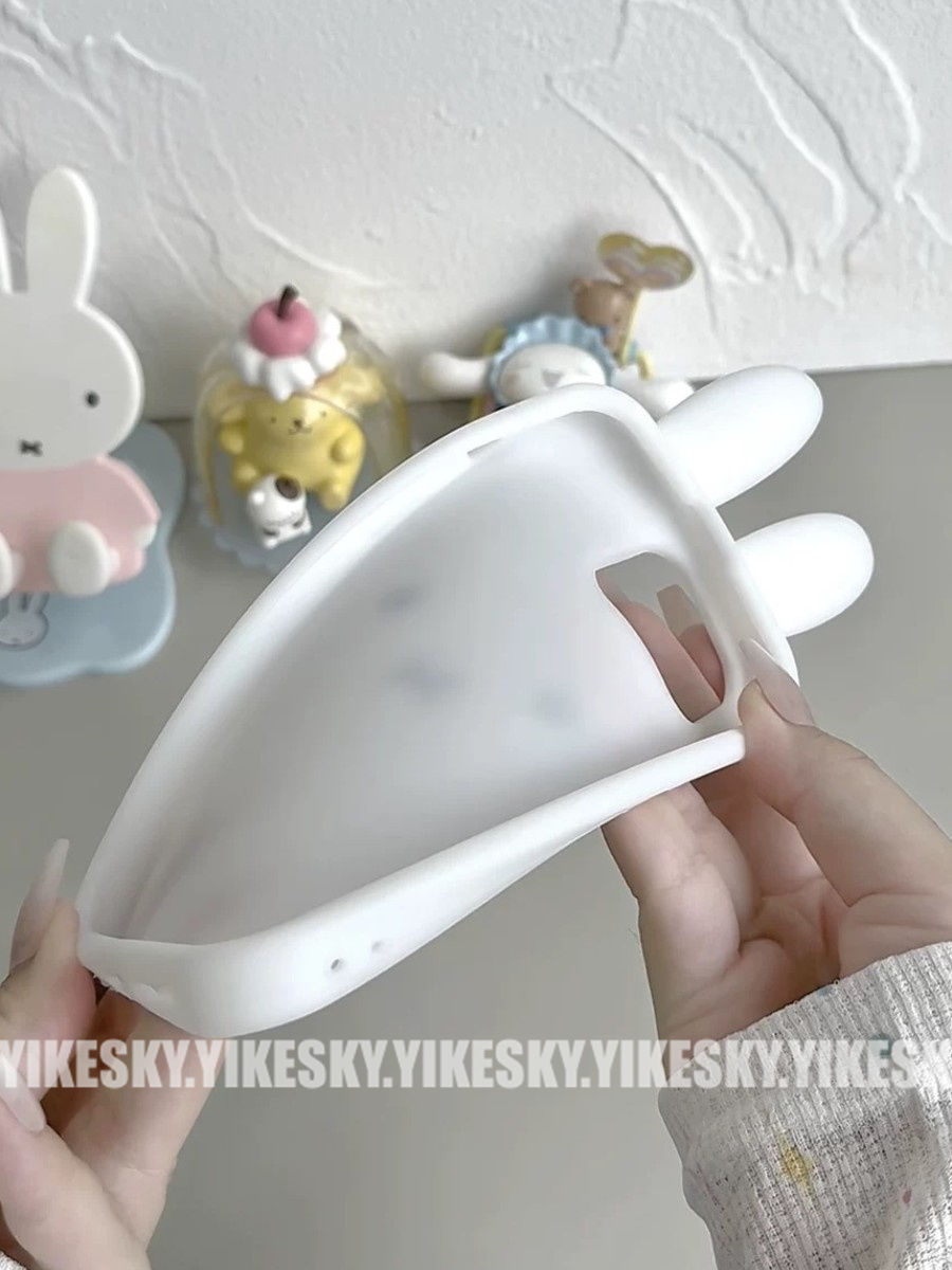 Kawaii Miffy Iphone 11/12/13/14/15/16ProMax coque de téléphone en Silicone mignon Anti-chute Simple tout-enveloppe coque souple jouet de noël